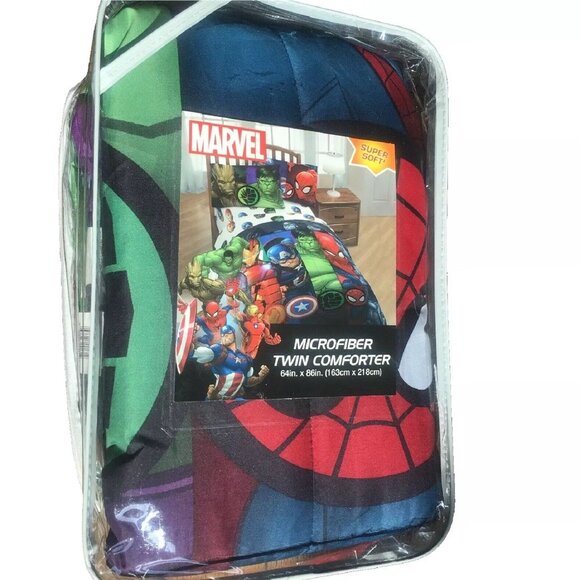 Marvel Avengers TWIN Comforter IronMan, Capt America, Incredible Hulk, SpiderMan - Picture 3 of 10